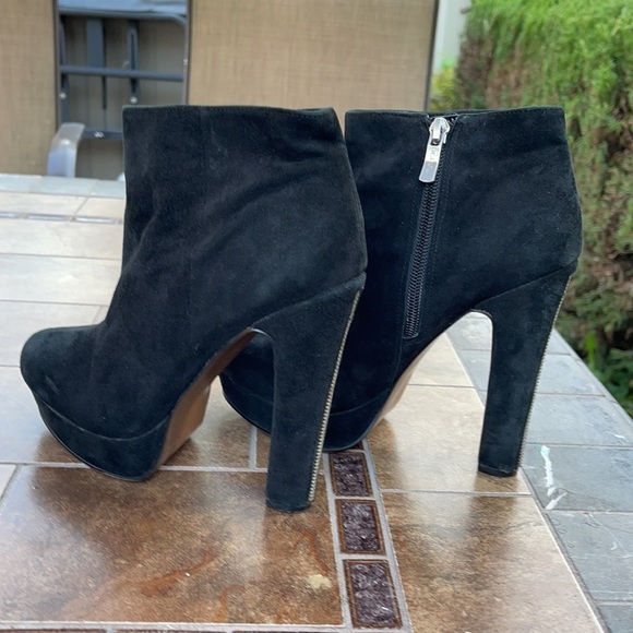 BCBGeneration Black Suede Platform Ankle Boots - Picture 4 of 7